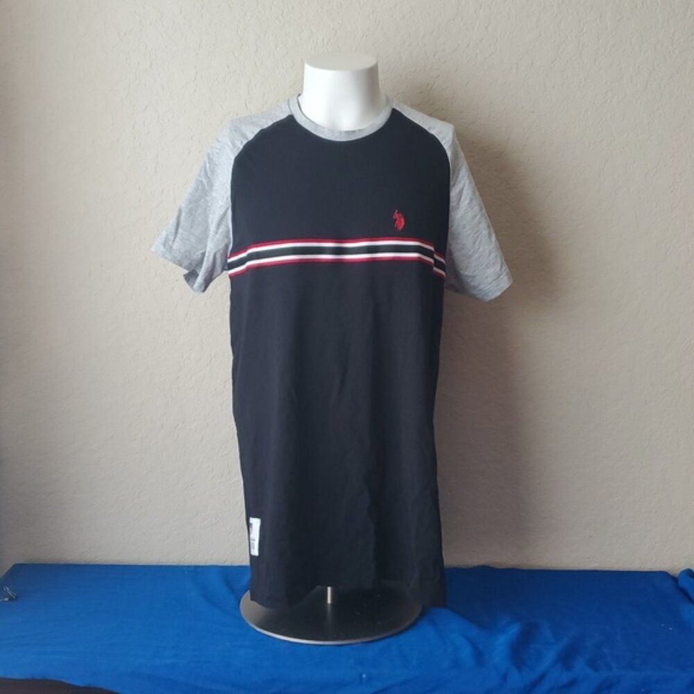 U.S. Polo Assn. Raglan Chest Stripe Graphic T-Shirt